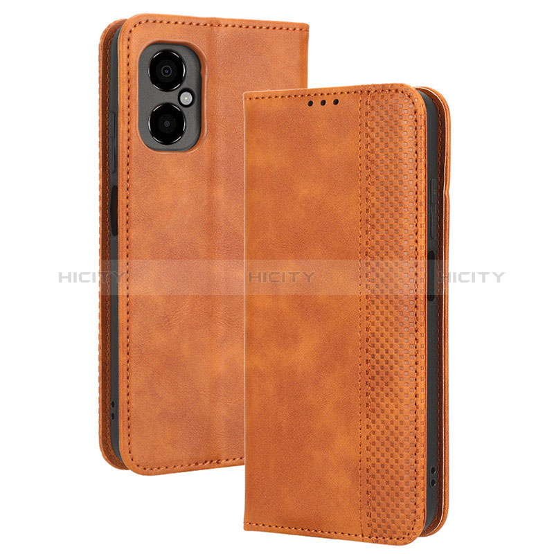 Coque Portefeuille Livre Cuir Etui Clapet BY4 pour Xiaomi Redmi Note 12R Pro 5G Marron Plus