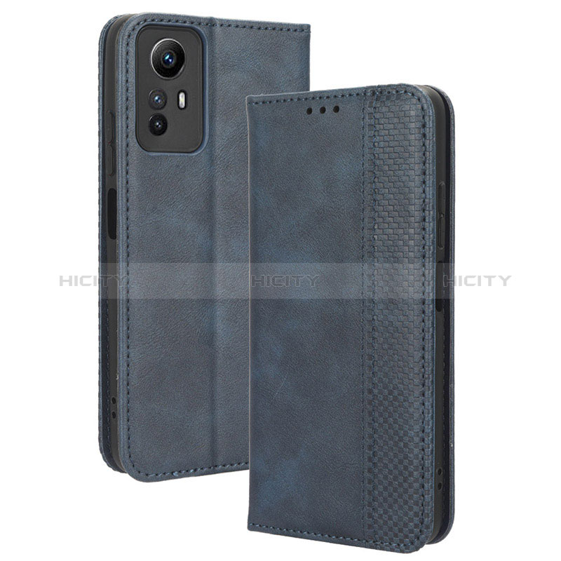 Coque Portefeuille Livre Cuir Etui Clapet BY4 pour Xiaomi Redmi Note 12S Bleu Plus