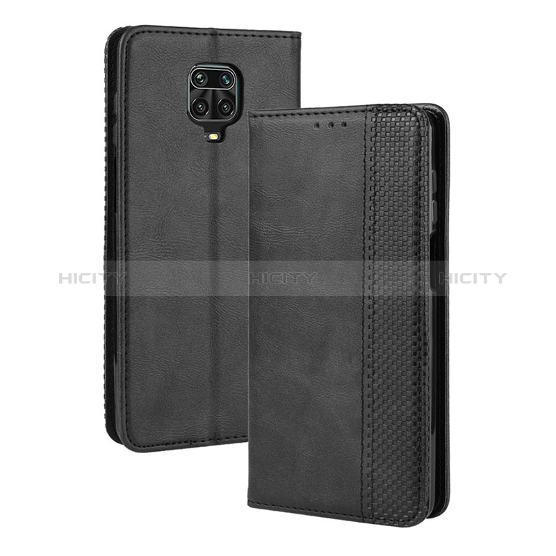 Coque Portefeuille Livre Cuir Etui Clapet BY4 pour Xiaomi Redmi Note 9 Pro Max Noir Plus