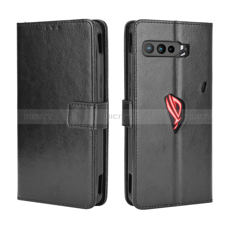 Coque Portefeuille Livre Cuir Etui Clapet BY5 pour Asus ROG Phone 3 Noir Plus