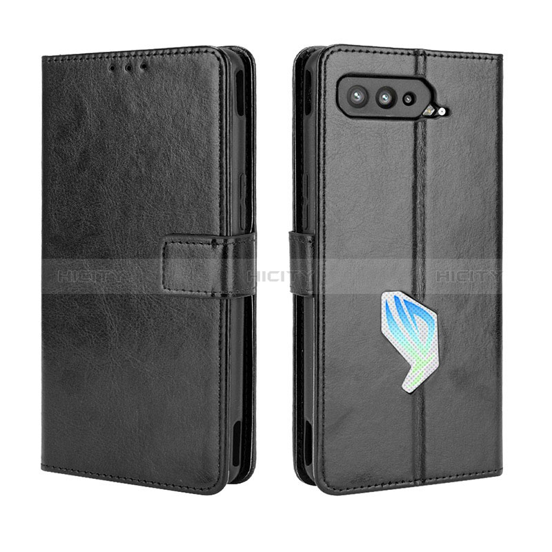 Coque Portefeuille Livre Cuir Etui Clapet BY5 pour Asus ROG Phone 5 Pro Noir Plus