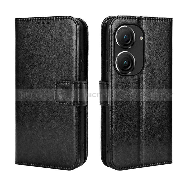 Coque Portefeuille Livre Cuir Etui Clapet BY5 pour Asus ZenFone 10 Noir Plus