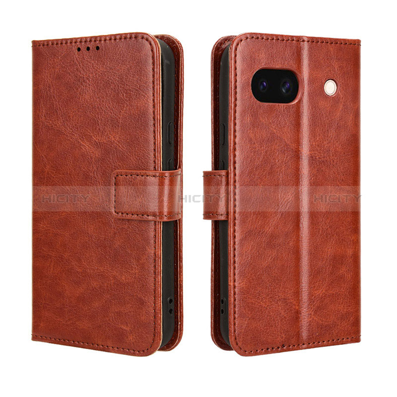 Coque Portefeuille Livre Cuir Etui Clapet BY5 pour Google Pixel 8a 5G Marron Plus