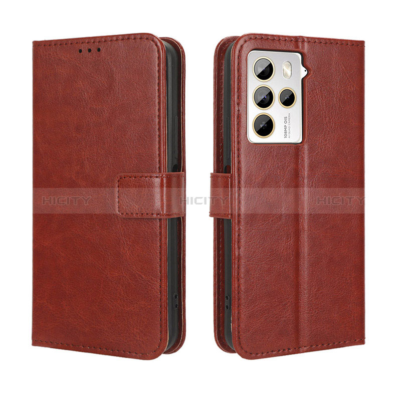 Coque Portefeuille Livre Cuir Etui Clapet BY5 pour HTC U23 5G Marron Plus