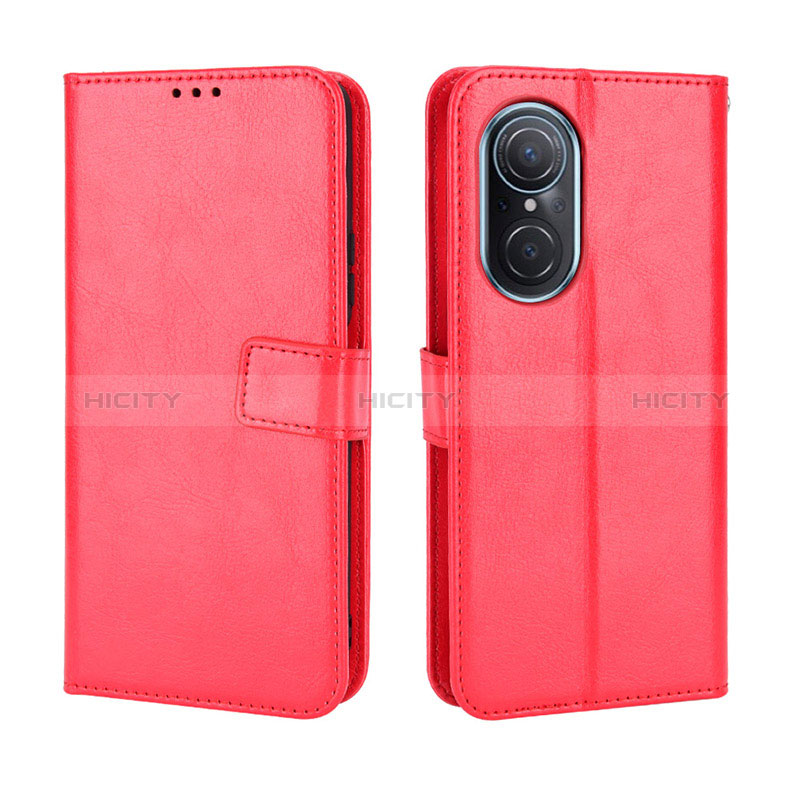 Coque Portefeuille Livre Cuir Etui Clapet BY5 pour Huawei Honor 50 SE 5G Rouge Plus