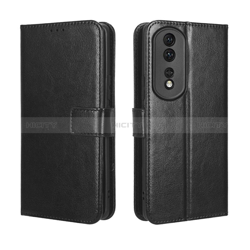 Coque Portefeuille Livre Cuir Etui Clapet BY5 pour Huawei Honor 80 Pro 5G Noir Plus