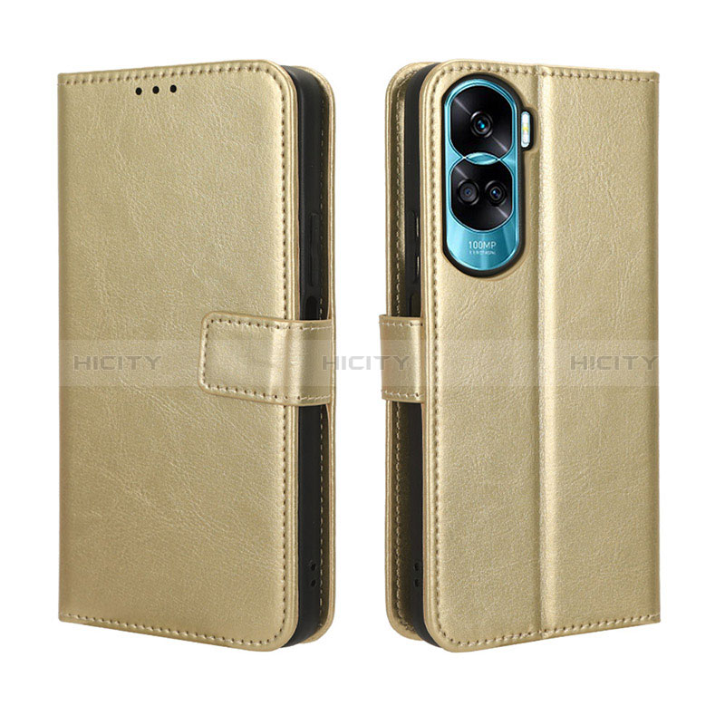 Coque Portefeuille Livre Cuir Etui Clapet BY5 pour Huawei Honor 90 Lite 5G Or Plus