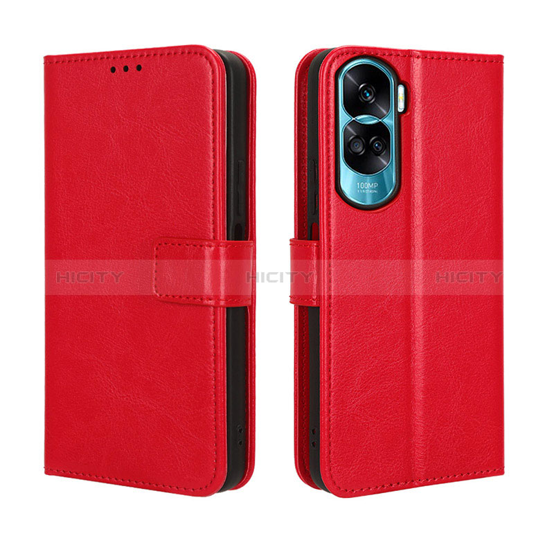 Coque Portefeuille Livre Cuir Etui Clapet BY5 pour Huawei Honor 90 Lite 5G Rouge Plus