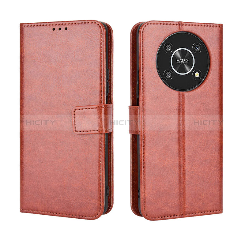 Coque Portefeuille Livre Cuir Etui Clapet BY5 pour Huawei Honor Magic4 Lite 5G Marron Plus