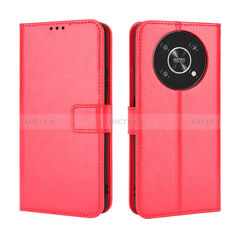 Coque Portefeuille Livre Cuir Etui Clapet BY5 pour Huawei Honor Magic4 Lite 5G Rouge Plus