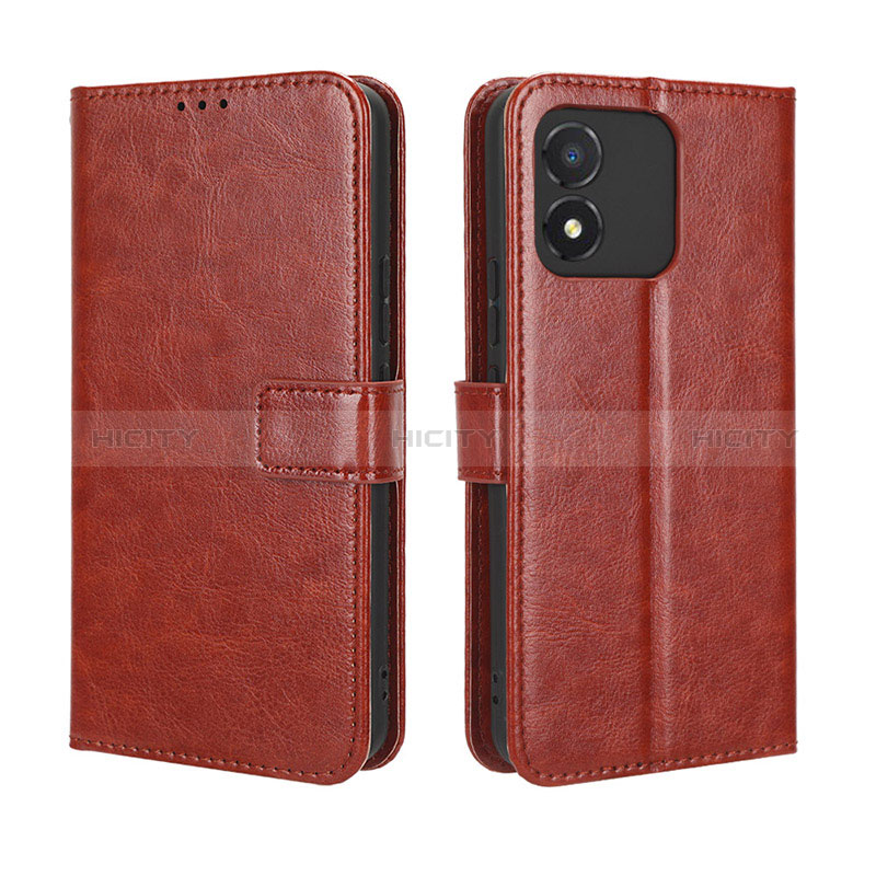 Coque Portefeuille Livre Cuir Etui Clapet BY5 pour Huawei Honor X5 Marron Plus