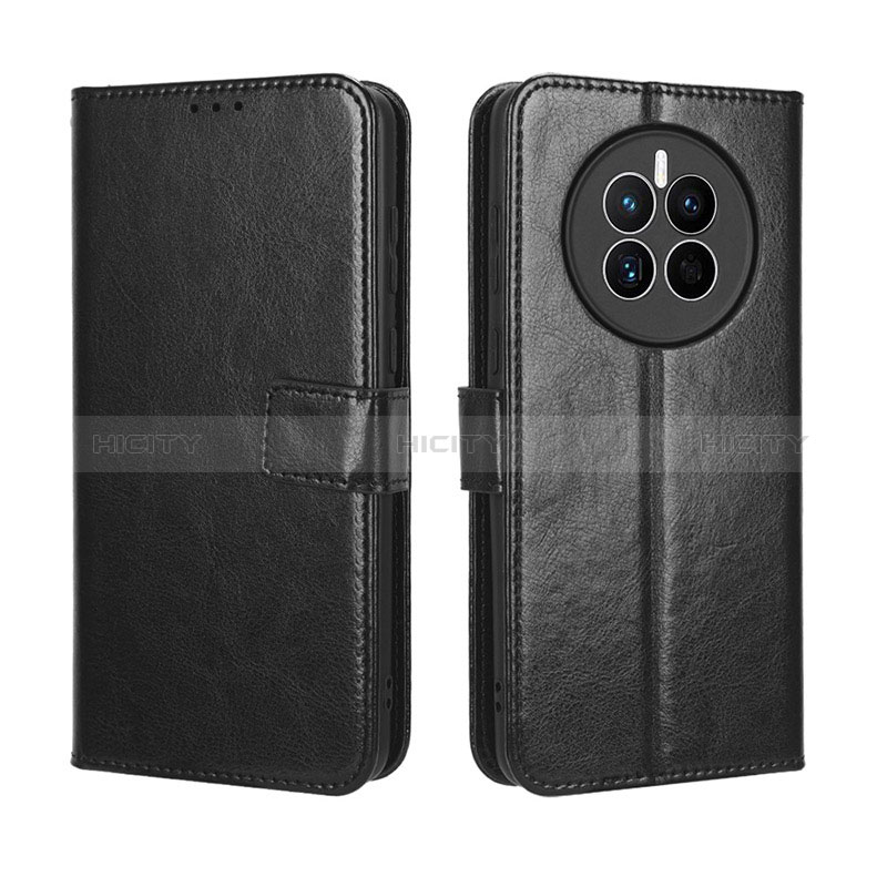 Coque Portefeuille Livre Cuir Etui Clapet BY5 pour Huawei Mate 50 Noir Plus