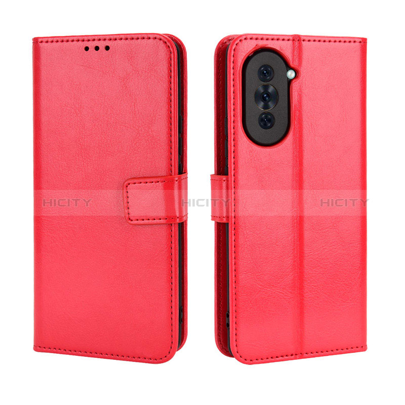 Coque Portefeuille Livre Cuir Etui Clapet BY5 pour Huawei Nova 10 Rouge Plus