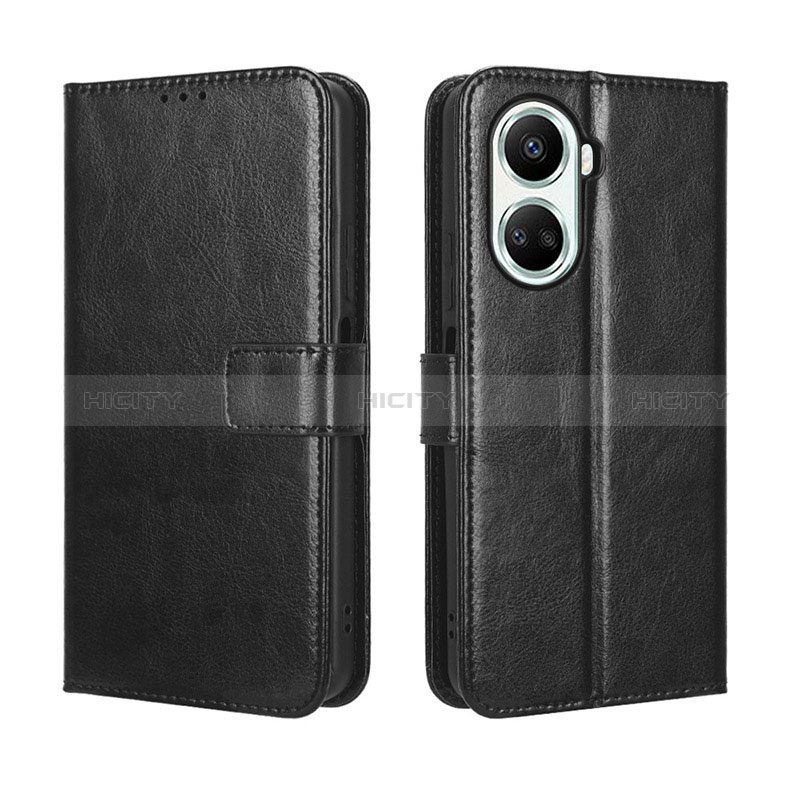 Coque Portefeuille Livre Cuir Etui Clapet BY5 pour Huawei Nova 10 SE Noir Plus