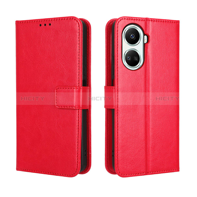 Coque Portefeuille Livre Cuir Etui Clapet BY5 pour Huawei Nova 10 SE Rouge Plus