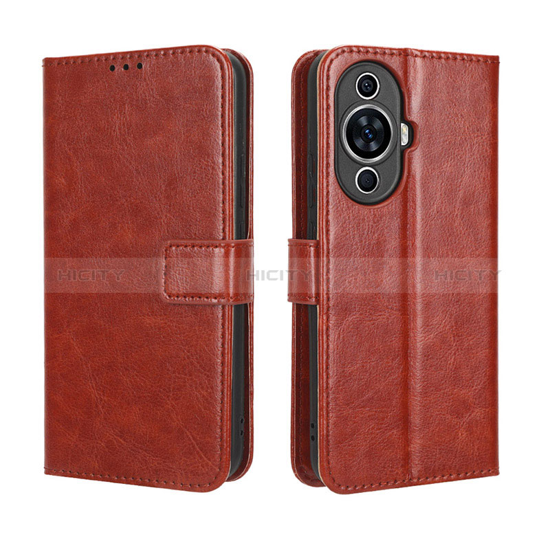 Coque Portefeuille Livre Cuir Etui Clapet BY5 pour Huawei Nova 11 Ultra Marron Plus