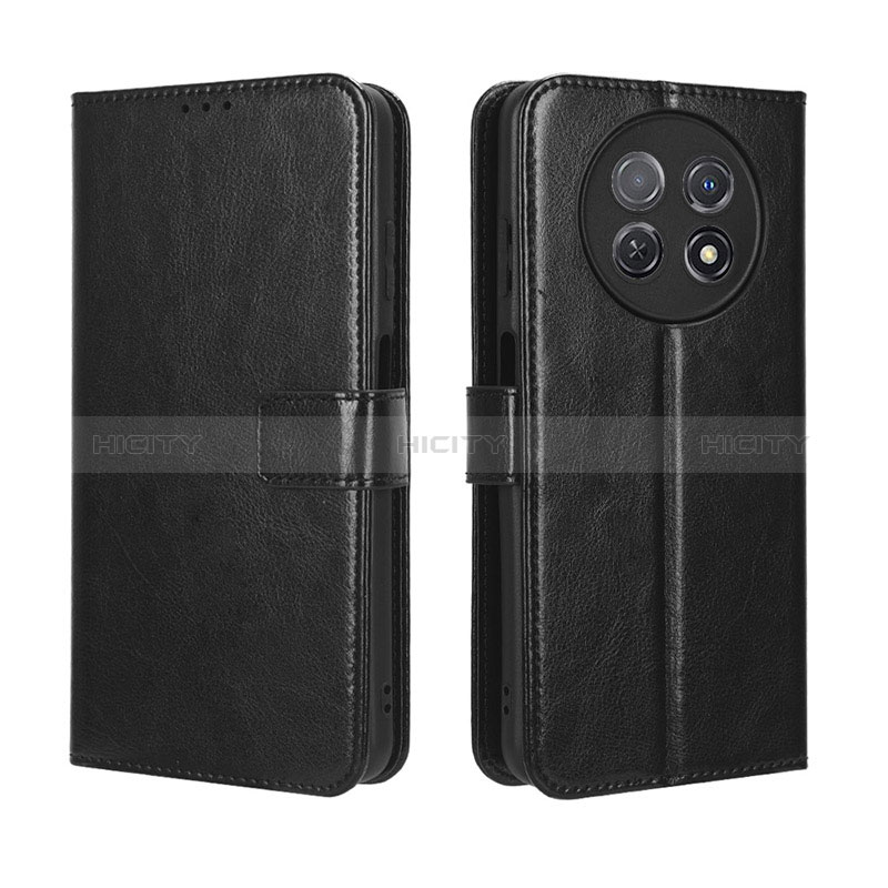 Coque Portefeuille Livre Cuir Etui Clapet BY5 pour Huawei Nova Y91 Noir Plus