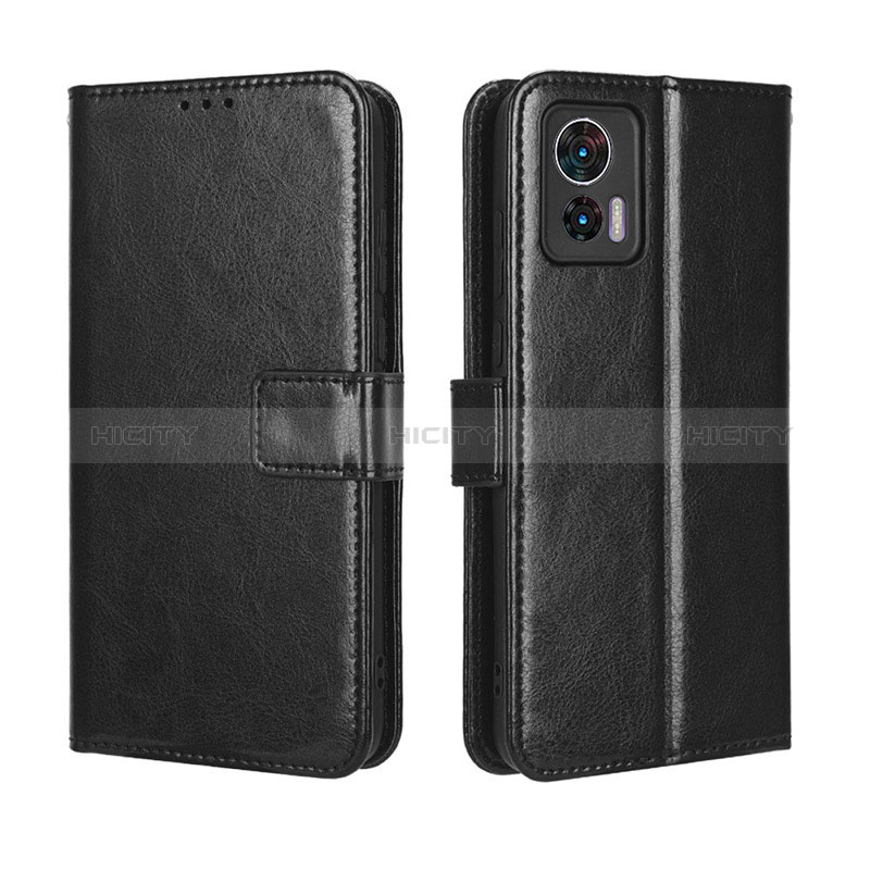 Coque Portefeuille Livre Cuir Etui Clapet BY5 pour Motorola Moto Edge 30 Lite 5G Noir Plus