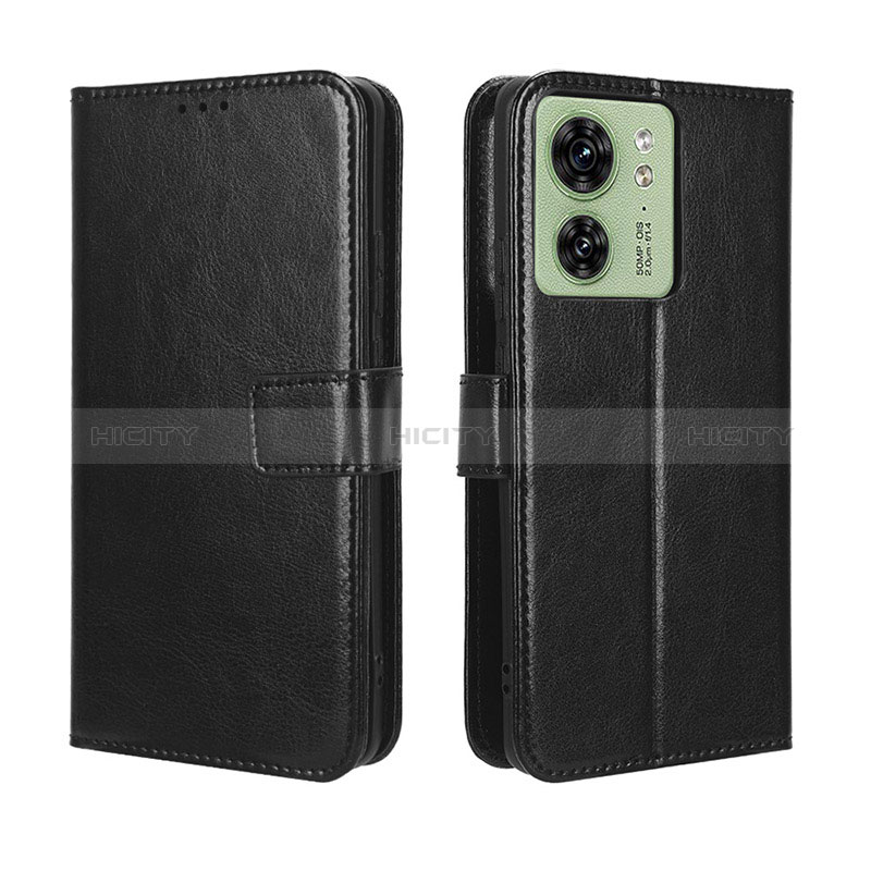 Coque Portefeuille Livre Cuir Etui Clapet BY5 pour Motorola Moto Edge 40 5G Noir Plus