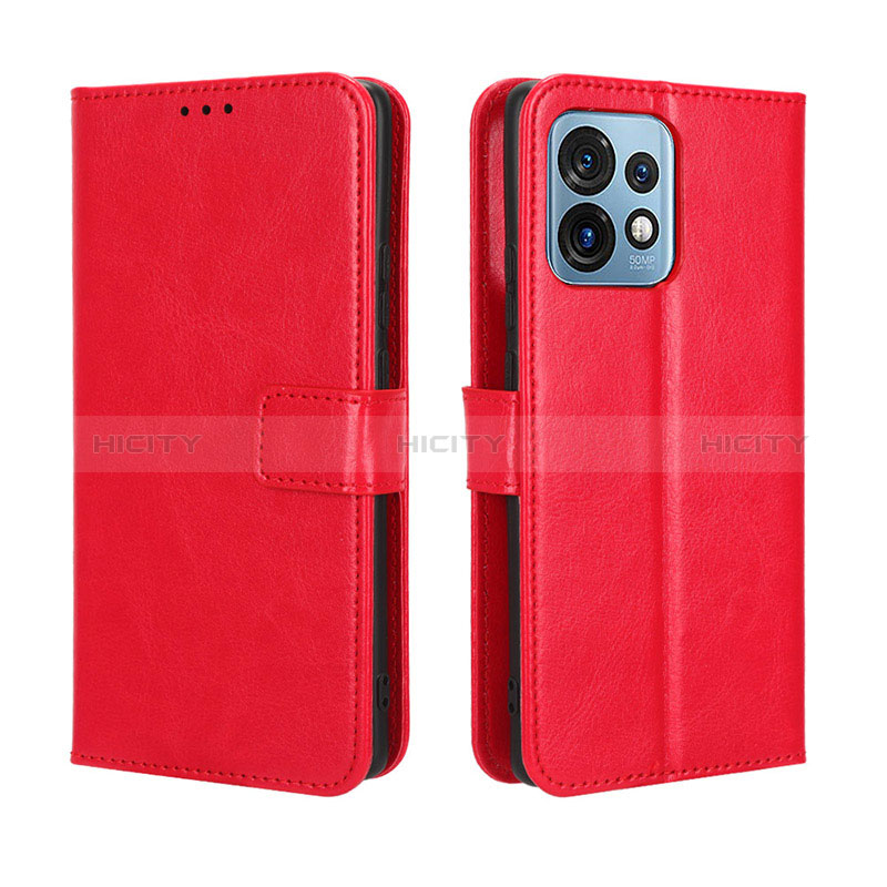 Coque Portefeuille Livre Cuir Etui Clapet BY5 pour Motorola Moto Edge Plus (2023) 5G Rouge Plus