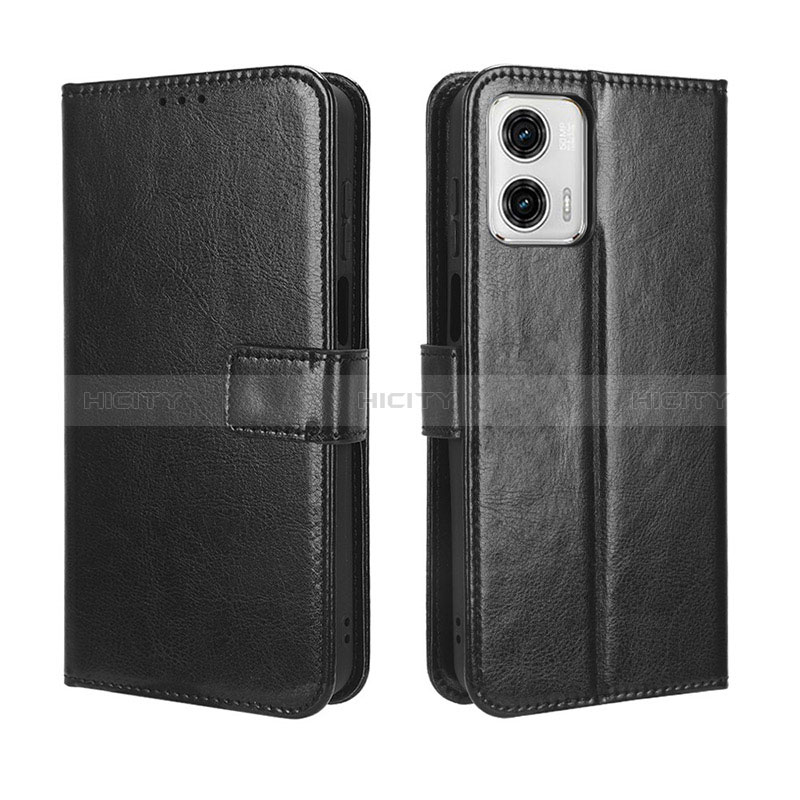 Coque Portefeuille Livre Cuir Etui Clapet BY5 pour Motorola Moto G 5G (2023) Noir Plus