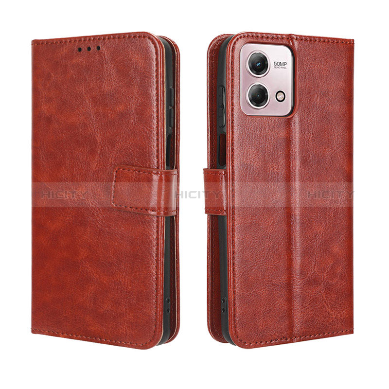 Coque Portefeuille Livre Cuir Etui Clapet BY5 pour Motorola Moto G Stylus (2023) 4G Marron Plus