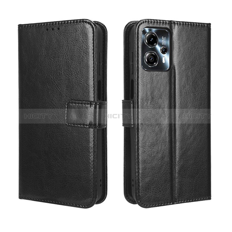 Coque Portefeuille Livre Cuir Etui Clapet BY5 pour Motorola Moto G13 Noir Plus