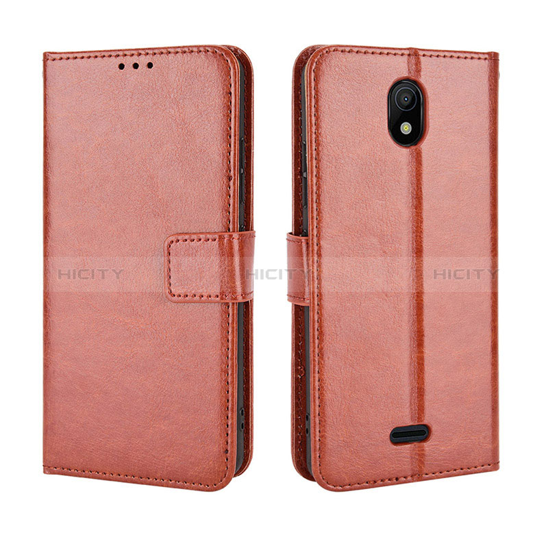 Coque Portefeuille Livre Cuir Etui Clapet BY5 pour Nokia C100 Marron Plus