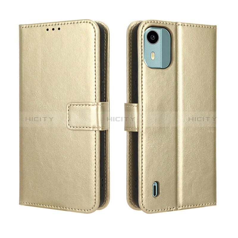 Coque Portefeuille Livre Cuir Etui Clapet BY5 pour Nokia C12 Or Plus