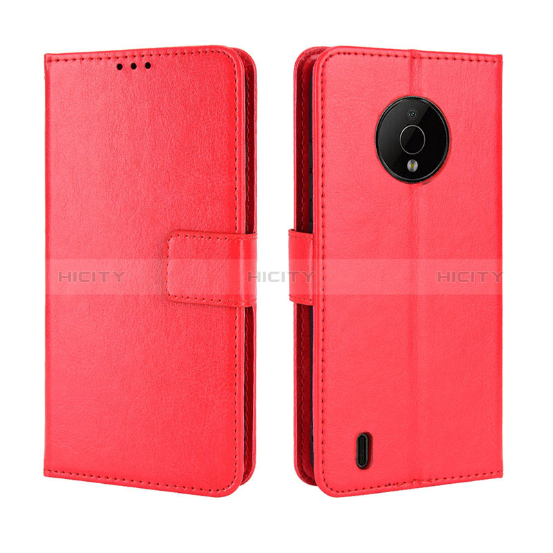 Coque Portefeuille Livre Cuir Etui Clapet BY5 pour Nokia C200 Rouge Plus