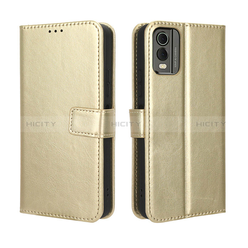 Coque Portefeuille Livre Cuir Etui Clapet BY5 pour Nokia C210 Or Plus