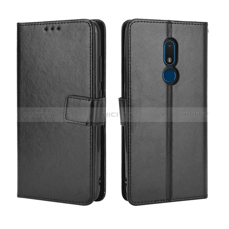 Coque Portefeuille Livre Cuir Etui Clapet BY5 pour Nokia C3 Noir Plus