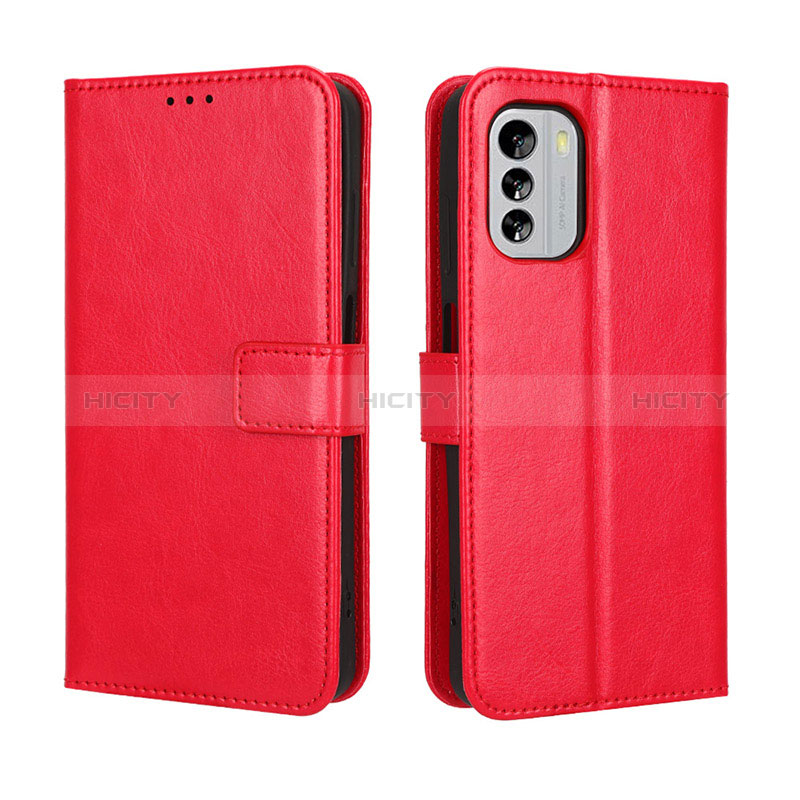 Coque Portefeuille Livre Cuir Etui Clapet BY5 pour Nokia G60 5G Rouge Plus