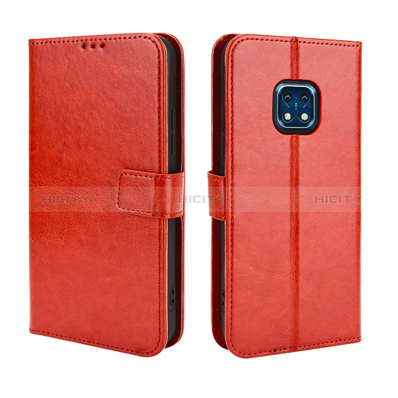 Coque Portefeuille Livre Cuir Etui Clapet BY5 pour Nokia XR20 Marron Plus