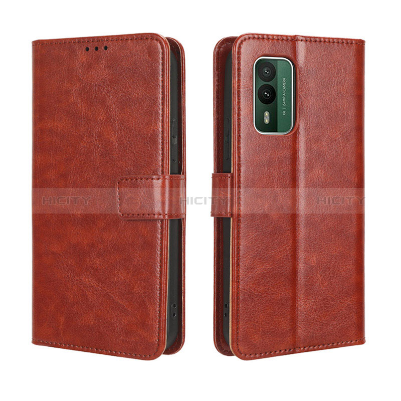 Coque Portefeuille Livre Cuir Etui Clapet BY5 pour Nokia XR21 Marron Plus