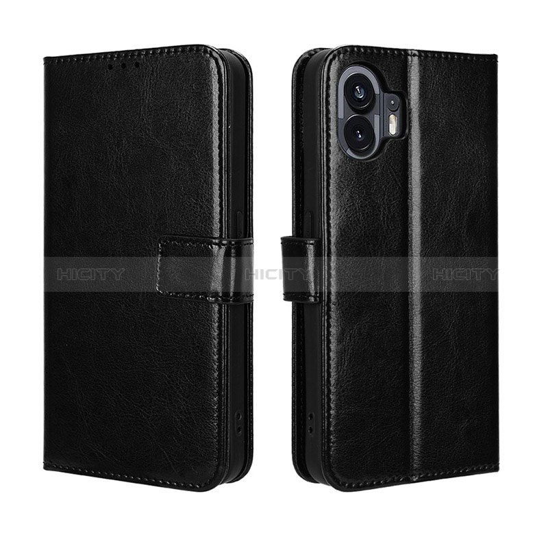 Coque Portefeuille Livre Cuir Etui Clapet BY5 pour Nothing Phone 2 Noir Plus