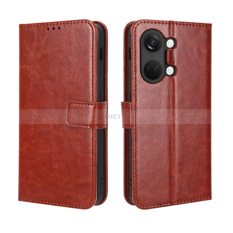 Coque Portefeuille Livre Cuir Etui Clapet BY5 pour OnePlus Ace 2V 5G Marron Plus