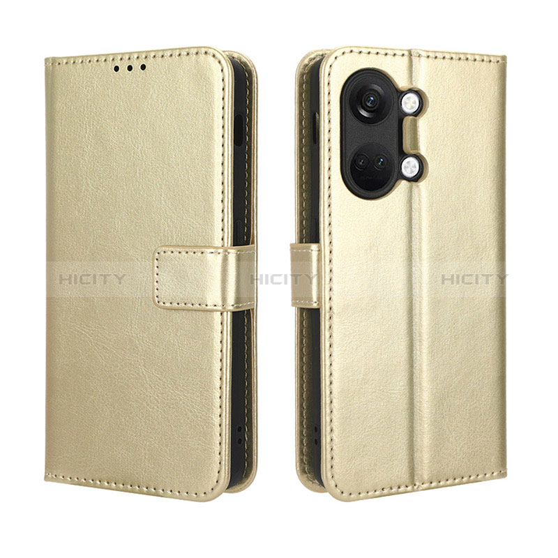 Coque Portefeuille Livre Cuir Etui Clapet BY5 pour OnePlus Ace 2V 5G Or Plus