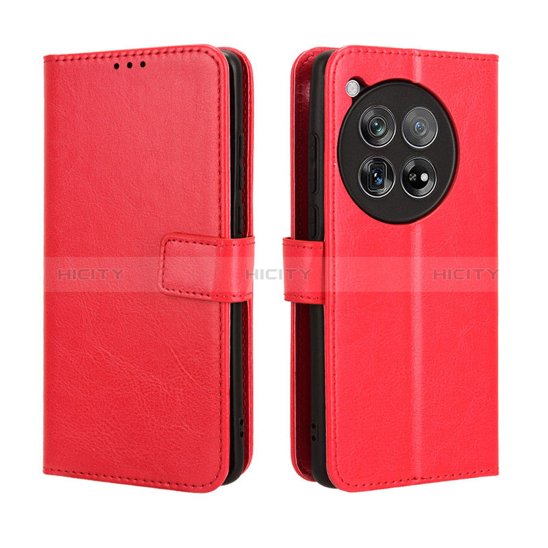 Coque Portefeuille Livre Cuir Etui Clapet BY5 pour OnePlus Ace 3 5G Rouge Plus