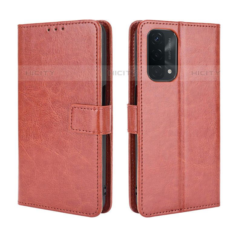 Coque Portefeuille Livre Cuir Etui Clapet BY5 pour OnePlus Nord N200 5G Marron Plus