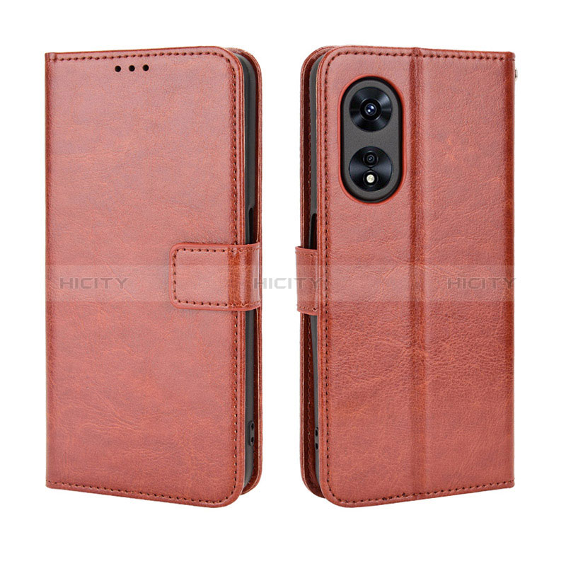 Coque Portefeuille Livre Cuir Etui Clapet BY5 pour Oppo A1 Pro 5G Marron Plus