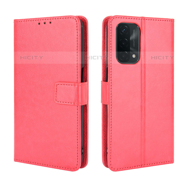 Coque Portefeuille Livre Cuir Etui Clapet BY5 pour Oppo A93 5G Rouge Plus