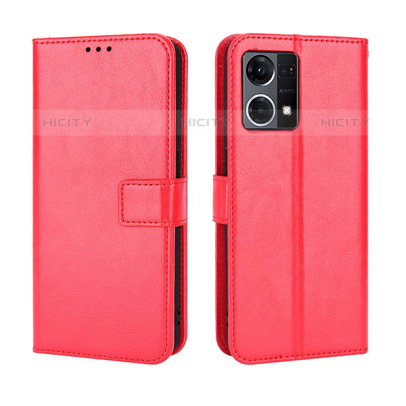 Coque Portefeuille Livre Cuir Etui Clapet BY5 pour Oppo F21 Pro 4G Rouge Plus