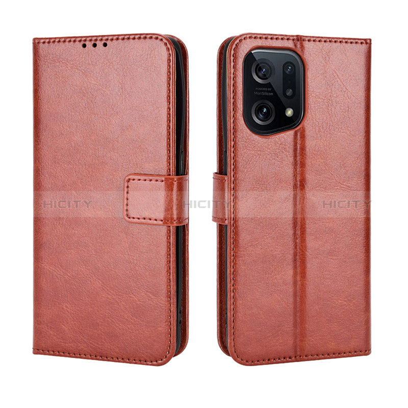 Coque Portefeuille Livre Cuir Etui Clapet BY5 pour Oppo Find X5 5G Plus