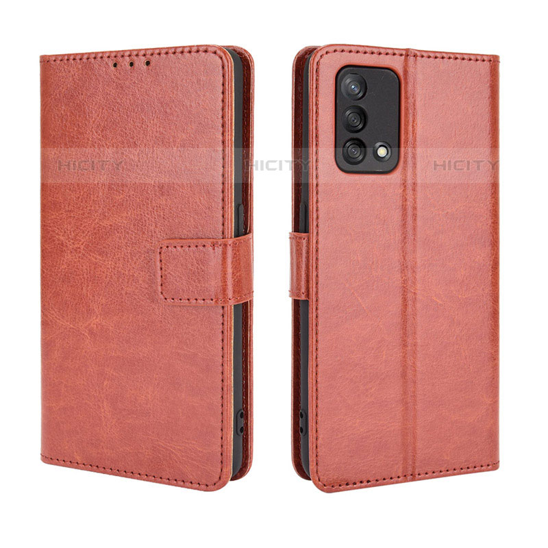 Coque Portefeuille Livre Cuir Etui Clapet BY5 pour Oppo Reno6 Lite Marron Plus