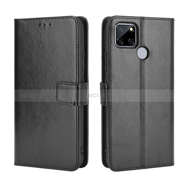 Coque Portefeuille Livre Cuir Etui Clapet BY5 pour Realme 7i RMX2193 Noir Plus