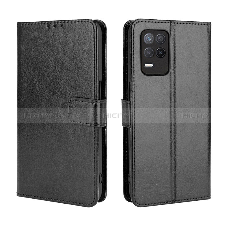 Coque Portefeuille Livre Cuir Etui Clapet BY5 pour Realme 8 5G Noir Plus