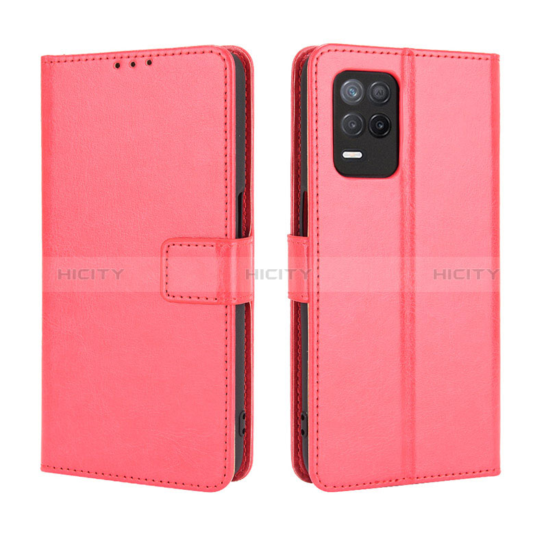 Coque Portefeuille Livre Cuir Etui Clapet BY5 pour Realme 8 5G Rouge Plus