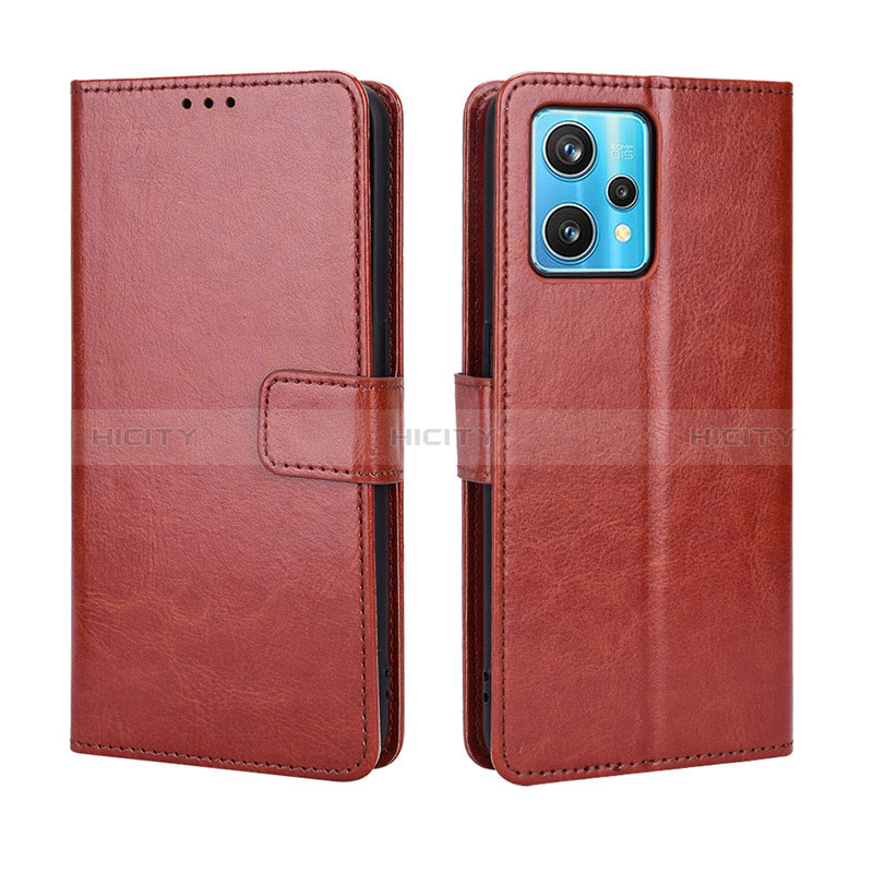 Coque Portefeuille Livre Cuir Etui Clapet BY5 pour Realme 9 4G Marron Plus