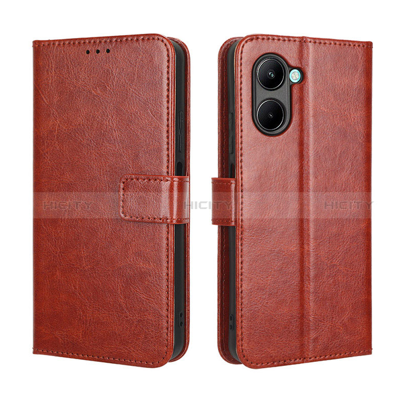 Coque Portefeuille Livre Cuir Etui Clapet BY5 pour Realme C33 (2023) Marron Plus